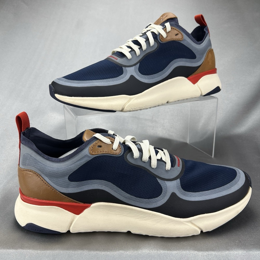 Cole Haan Grand Sport Trainer Shoes Blue C33046 Mens 11.5 Preppy Casual Sneakers